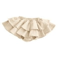 thumbnail image 1 of Spazoro Toddler Girls Tutu Dance Skirts, Tiered Skirt Summer Breathable Solid Puffy Skirts for Child Girls Beige Size 7-8 T, 1 of 6