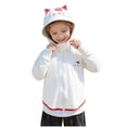 thumbnail image 1 of Spazoro Toddler Girls UPF 50+ Sun Protection Jacket, Cute Hooded Zip Up Lightweight Breathable Quick Dry Fashion Clothes for Outdoor White Size 13-14, 1 of 6