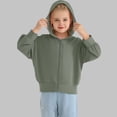 thumbnail image 1 of Spazoro Toddler Girls UPF 50+ Sun Protection Jacket, Hooded Zip Up Lightweight Quick Dry Breathable Fashion Clothes for Outdoor Army Green Size 5-6, 1 of 9