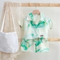 thumbnail image 1 of Spazoro Toddler Kids Boys Girls Outfit Shirts Sets, 2-Piece Printed Summer 2025 Short Sleeve Casual Shorts Set Mint Green Size 1-2T, 1 of 3