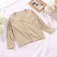 thumbnail image 1 of Spazoro Toddler Kids Girls Boys Sweatshirts, Crew Neck Solid Color Fall Winter Long Sleeve Tops for Childs Girls Boys Khaki Size 4-6 T, 1 of 3
