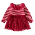 thumbnail image 1 of Spazoro Toddler Kids Girls Dress, Long Sleeve Fall Winter Solid Color Causal Dresses for Girls Red Size 3Months, 1 of 8