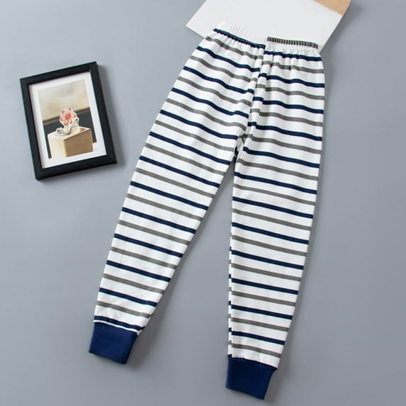 Spazoro Toddler Kids Girls Sweatpants, Casual Loose Cute Print Fall Winter Pants for Little Girls Blue Size 9 T