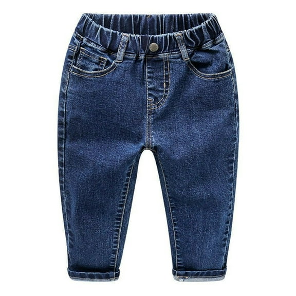 Spazoro Toddler Kids Girls Sweatpants, Solid Color Loose Fall Winter Casual Pants for Little Girls Blue Size 4 T