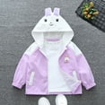thumbnail image 1 of Spazoro Toddlers Girls Outwear Jackets, Cute Winter Hooded Casual Warm Coats for Girls Purple Size 100/18 Months, 1 of 4