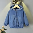 thumbnail image 1 of Spazoro Toddlers Girls Outwear Jackets, Winter Casual Hooded Cute Warm Coats for Girls Blue Size 100 18 Months, 1 of 4