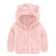 thumbnail image 1 of Spazoro Toddlers Girls Outwear Jackets, Winter Zipper Cute Warm Hooded Coats for Girls Pink Size 2-3T, 1 of 3