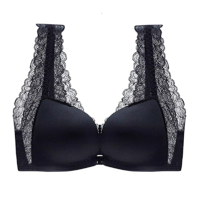 Spdoo Bra Lace Bra Full Coverage Wireless Sleep Bras for Women Front  Closure Solid Sport Sexy Bra 