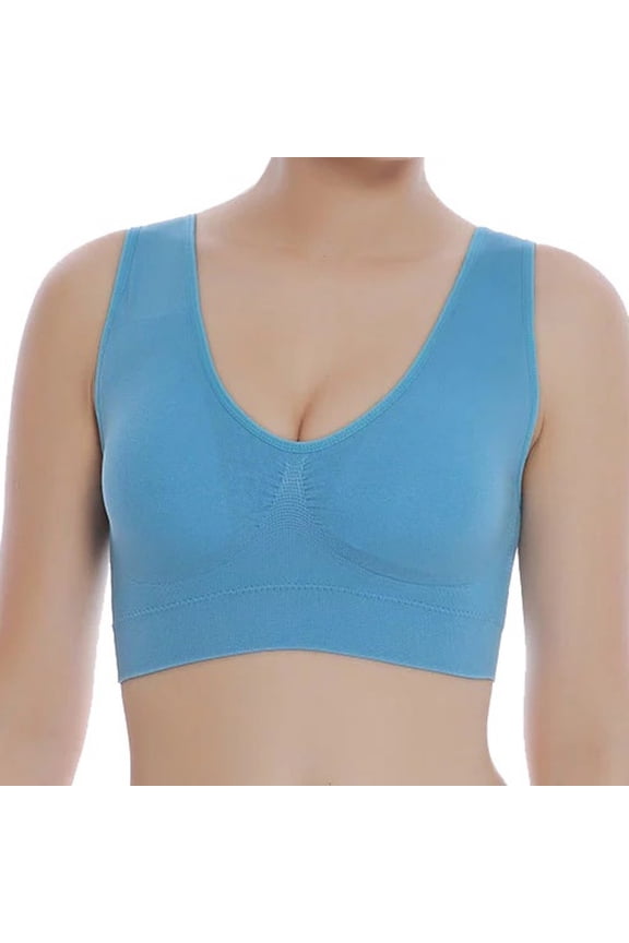 Compression Wirefree High Support Sports Bra Removable Padded Racerback Bras for Women Plus Size Everyday Wear, Exercise and Offers Back Support