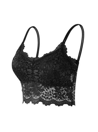 Sodopo Lace Bralettes for Women Bralette Padded Lace Bandeau Bra, Girls Lace  Sexy U Neck Solid High Support Bras 