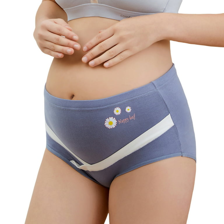 Women's Maternity High Waist Underwear Pregnancy Seamless Soft Hipster  Panties Over Bump, 3 Pack