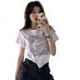 thumbnail image 1 of Spdoo Summer Small Short-sleeved T-shirt Women New Cropped Short Tops Design Niche M, 1 of 6