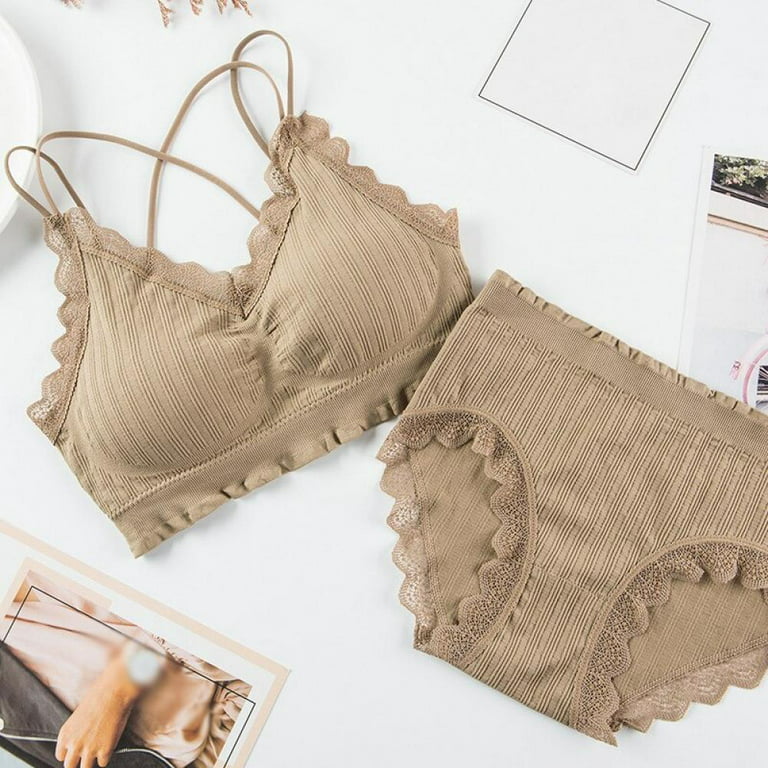 Bra And Panty Set For Women Sexy Thong Seamless Set Low Waist