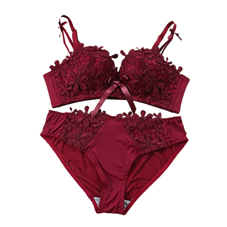 Red bralette sale set