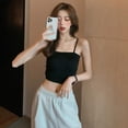 thumbnail image 1 of Spdoo Women Solid Cami Sleeveless Strappy Camisole Padded Tube Top Camisole Detachable Shoulder Strap Tank Top, 1 of 5