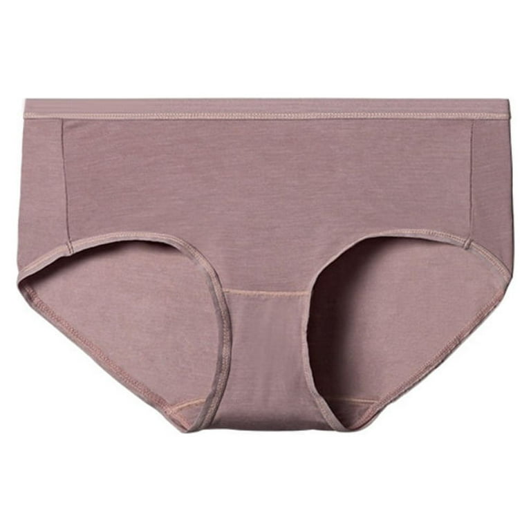 Spdoo Women's Period Underwear Mid Waisted Cotton Underwear Soft Breathable Period  Panties Stretch Briefs Regular & Plus Size 3-Pack 
