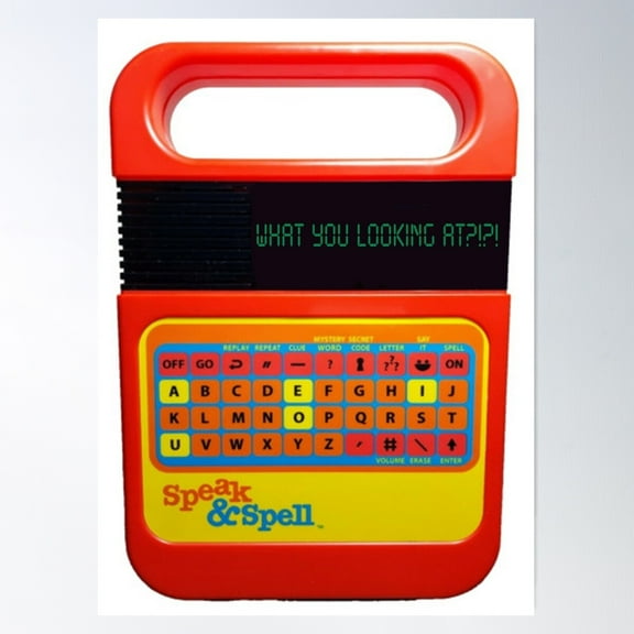 Speak And Spell Parody Poster Wall Art, Modern Wall Decor For Living Room Bedroom, 12x18 UNFRAMED