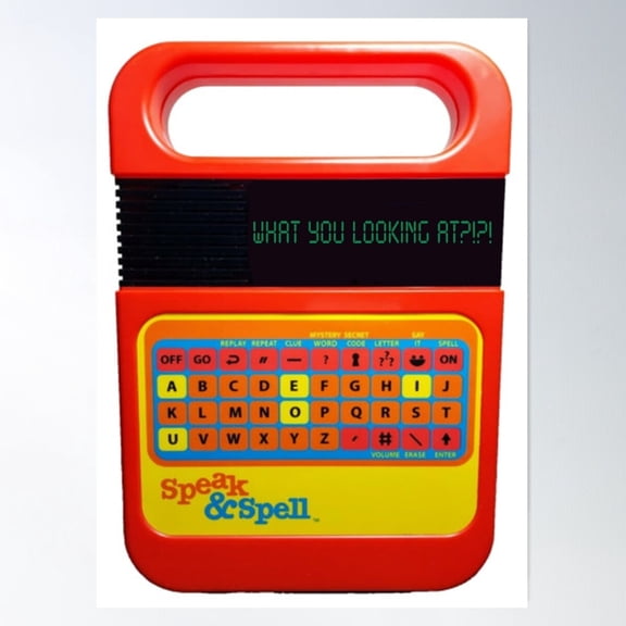 Speak And Spell Poster Wall Art, UNFRAMED PAPER POSTER, Home Decor, Vintage Gift, Living Room Dercor