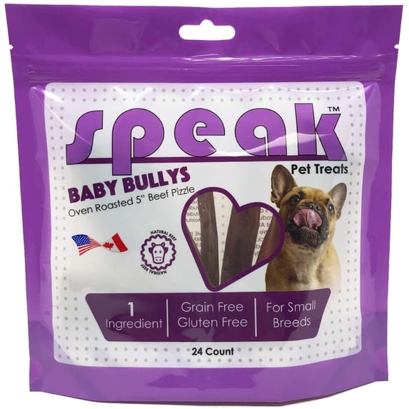 Speak Baby Bully Sticks, 5 Inch, Alternative for Rawhide, 24 Count
