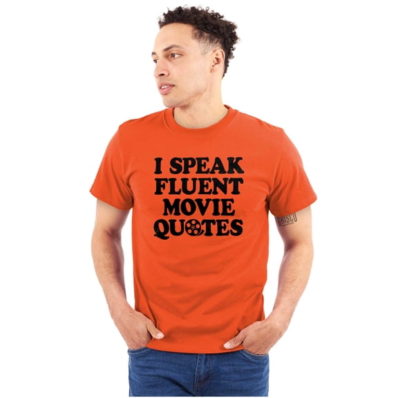 Speak Fluent Movie Quotes Classic Plus Size Crewneck Graphic Tee Shirt Brisco Brands 3X