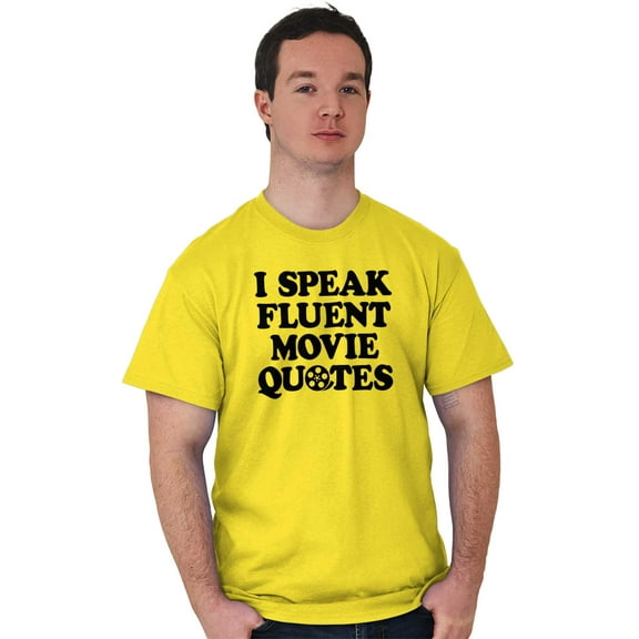 Speak Fluent Movie Quotes Classic Plus Size Crewneck Graphic Tee Shirt Brisco Brands 3X
