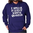 thumbnail image 1 of Speak Fluent Movie Quotes Classic Unisex Plus Fleece Graphic Hoodie Brisco Brands 4X, 1 of 6
