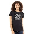 thumbnail image 1 of Speak Fluent Movie Quotes Classic Womens Fitted Plus Size Graphic Tee Brisco Brands 2X, 1 of 5