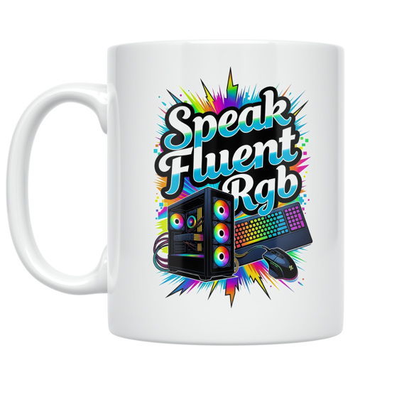 Speak Fluent RGB - Gamer Enthusiast - 11 oz Ceramic Coffee Mug