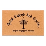 SAIONJI Speak Friend and Enter Faux Coir Doormat, Brown, 29 x 17.5 in