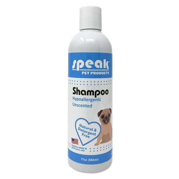 Speak Hypoallergenic Unscented Dog Shampoo, 17 ounces