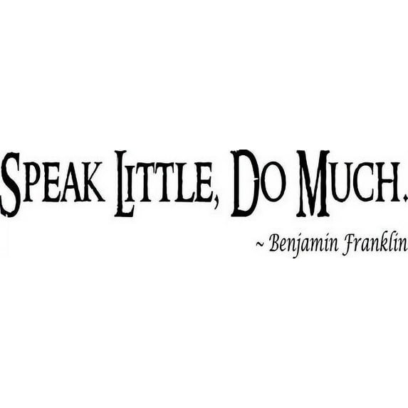 Speak Little, Inspirational Vinyl Wall Decal by Scripture Wall Art, 6"x22" Black