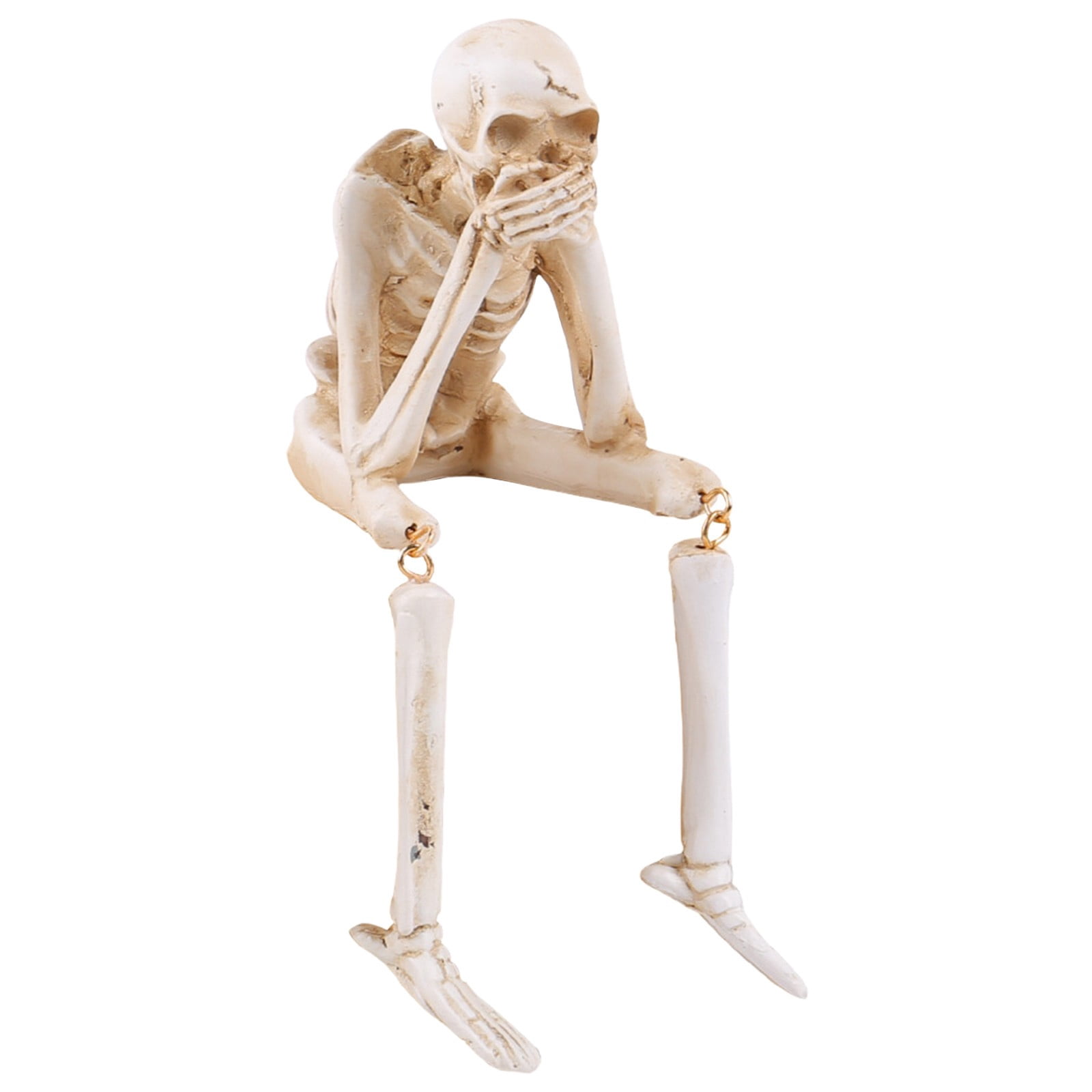 Speak No Evil Skeleton Decoration,Lightweight Human Bone Ornament for ...