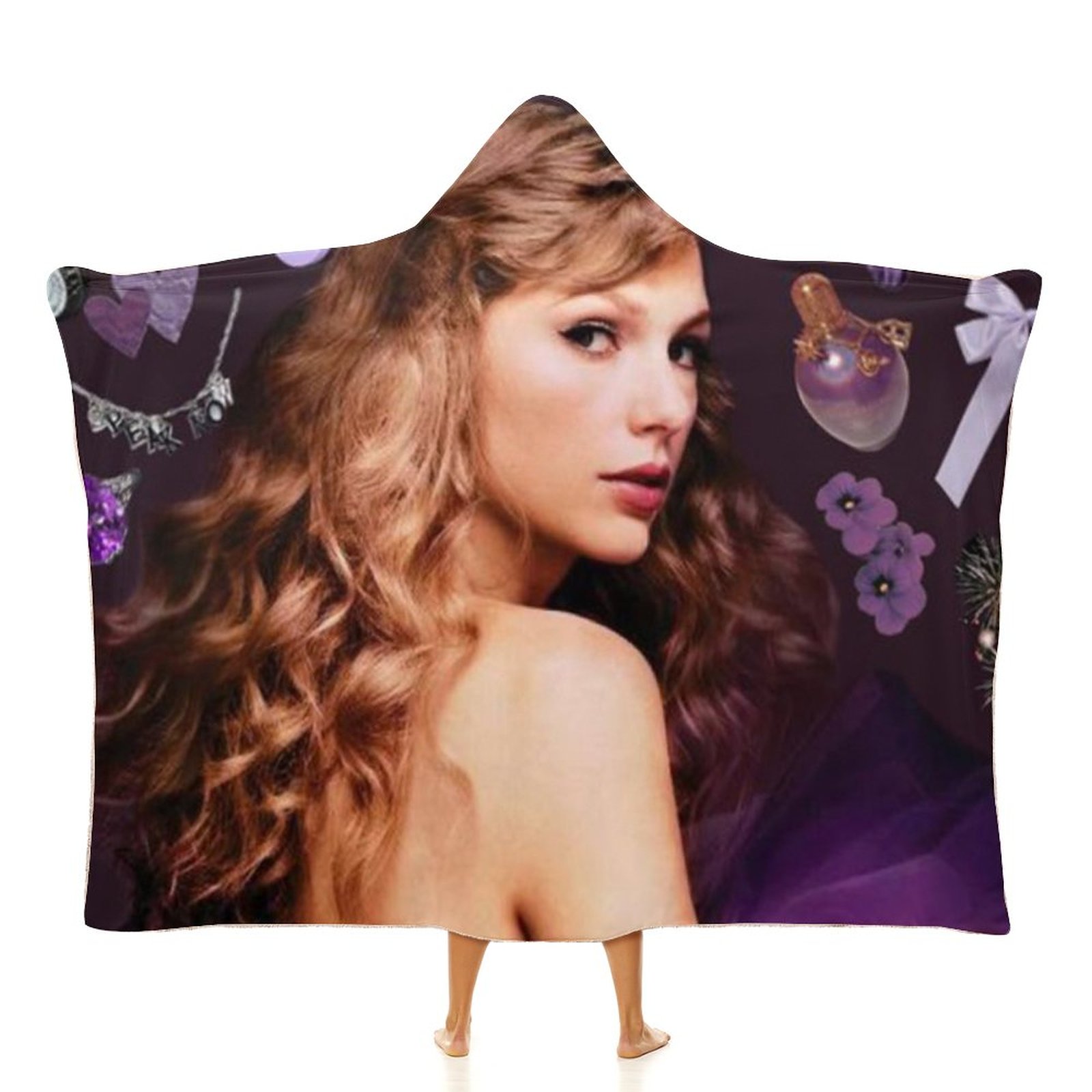 Speak Now Taylor Swift Hooded Blanket Soft Cozy Wearable Blanket Kids