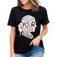 thumbnail image 1 of Speak Your Mind Even If Your Voice Shakes RBG Women's Rights T-Shirt Black 3X-Large, 1 of 4