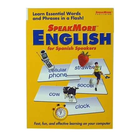 SpeakMore English Language CDRom Software for Spanish Speakers - Learn Essential Words & Phrases in a Flash