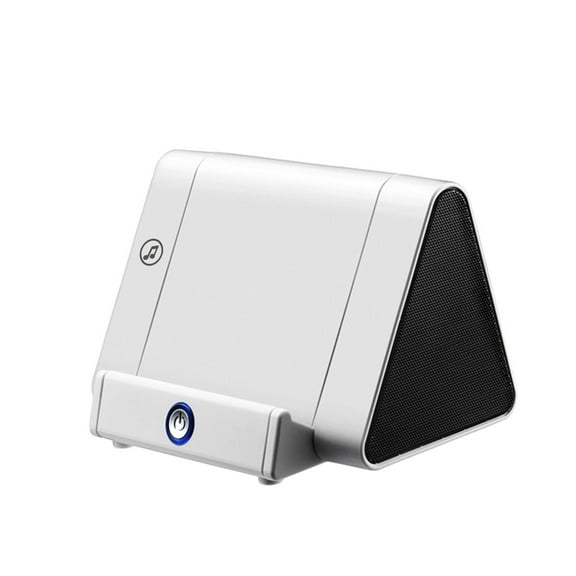 Speaker 93dB Bass Boost Phone Stand, Wireless Induction Amplifier for Smartphones with Noise-Canceling Mic