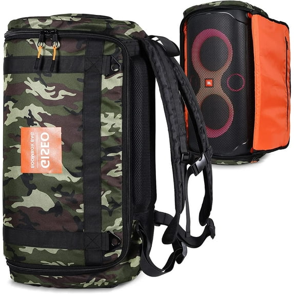 Speaker Bag Rugged Speaker Bag Carry Case Compatible with JBL Party Box Series, Portable Speaker Carry Tote Bag Backpack (for JBL Partybox 110 Camouflage)