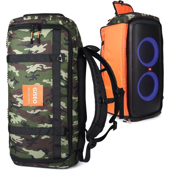 Speaker Bag Rugged Speaker Bag Carry Case Compatible with JBL Party Box Series, Portable Speaker Carry Tote Bag Backpack (for JBL Partybox 310 Camouflage)