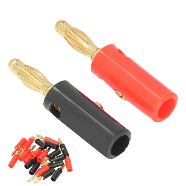 Speaker Banana Plugs, Speakers Cable Connectors Gold Plated Open Screw