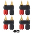 thumbnail image 1 of Speaker Binding Post Terminal Power Amplifier 2 way Banana Plug Jack (4PCS), 1 of 8