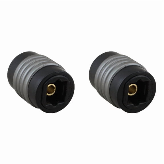 Speaker DVD Player Digital Audio Optical Cables Adapter Portable CD Fiber Optic Female Extender Extension Coupler 2Pcs,2 x Optic Fiber Cable Adapter,Black&Gray