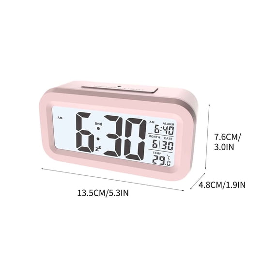 Speaker Docks and Alarm Clocks Temperature Version Smart Clock,Silent Clock,Electronic Clock,Light Sensing Alarm Clock,Snoozy Student Smart Lcd Alarm Clock