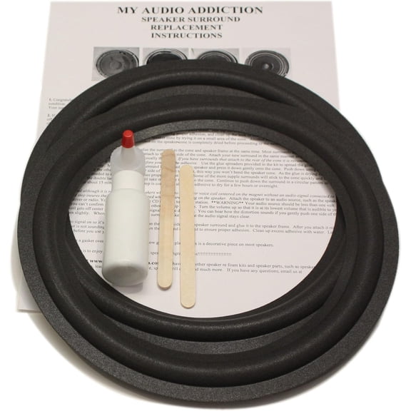 Speaker Foam Repair Kit for Design Acoustics PS-10A, PS-10, PS-SW, P10028, 10"