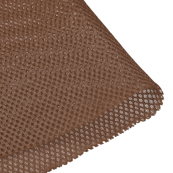 Uxcell Speaker Grill Cloth Polyester Fiber Stereo Mesh Fabric Brown 0.5x1.45m