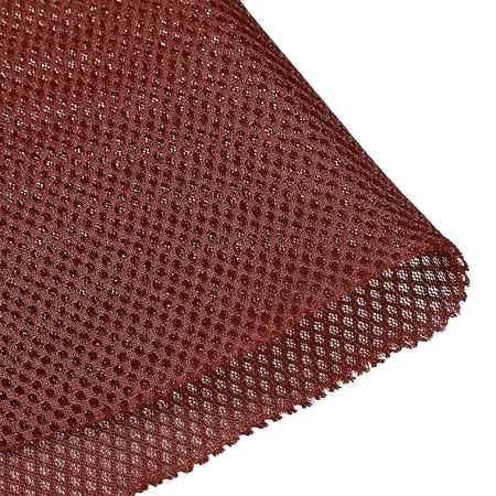 Uxcell Speaker Grill Cloth Polyester Fiber Stereo Mesh Fabric Red-brown 0.5x1.45m