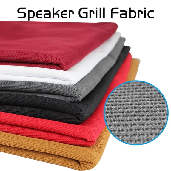 Speaker Grill Cloth Stereo Fabric Replacement for Acoustic Equipment Speakers, Gray, 54"x 12"