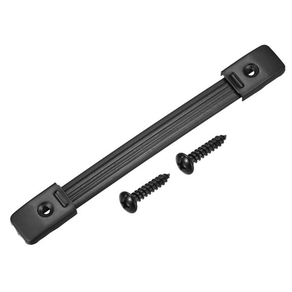 Speaker Handle Pull Cabinet Grasp Strap Style Steel Insert Handle with Metal End Caps Buckle with Screw Black 2 Pcs