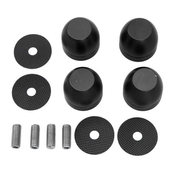 Speaker Isolation Stand Feet Set Aluminum Alloy Amplifier Base Pads Audio Shock Absorption Pads Black
