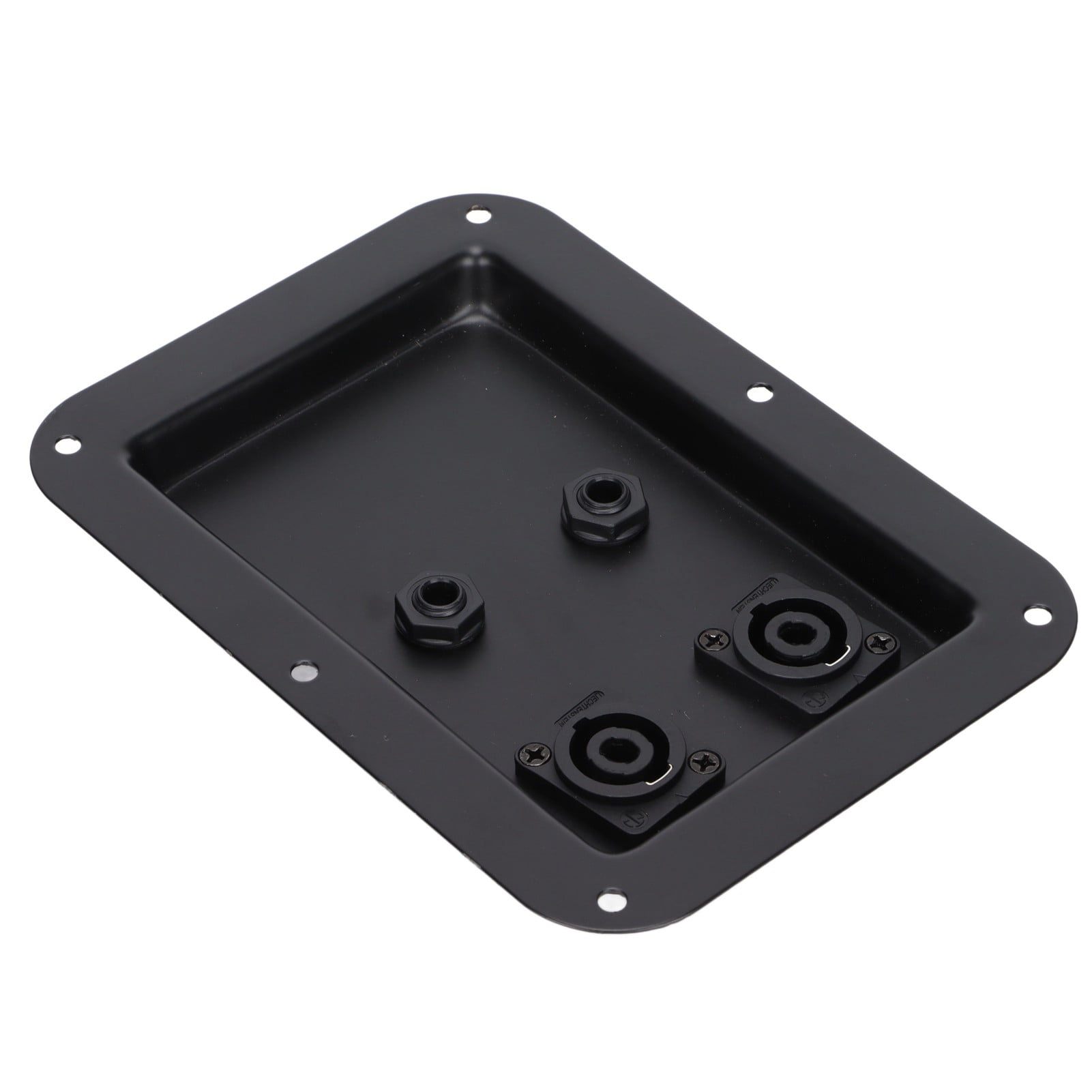 Speaker Junction Box, 4 Core Socket Jack Plate Dual 6.35 Plug Speaker