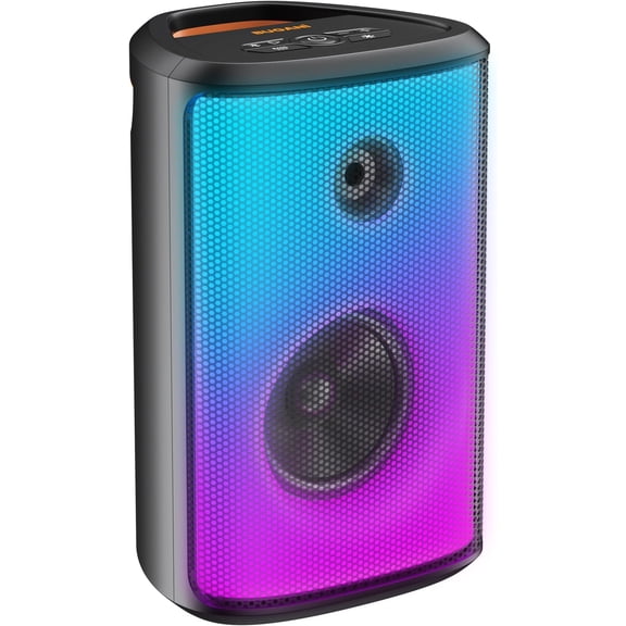 Speaker Loud, 120W Portable Speakers with Punchy Bass and Loud Sound, LED Lights, 15H Playtime, IPX6 , Support AUX/TF Card/USB, Big Party Speaker for Outdoor